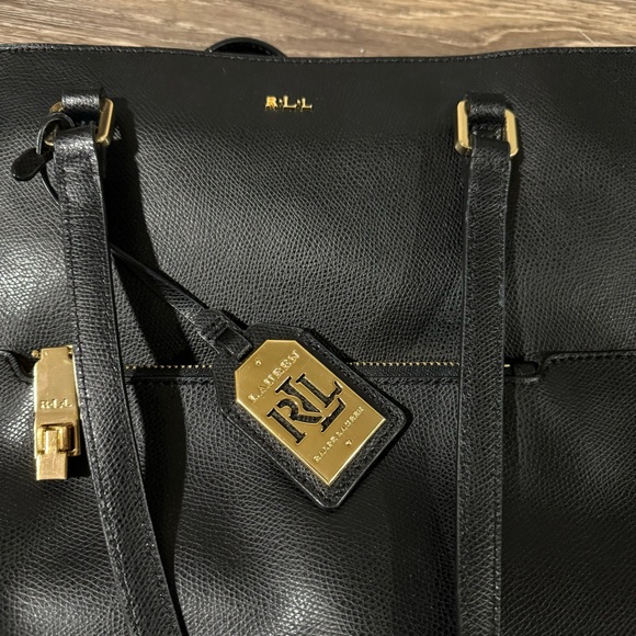 Ralph Lauren black leather bag - Picture 3 of 11